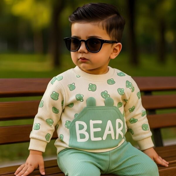 بلوز شلوار کبریتی طرح تدی BEAR - تصویر 4