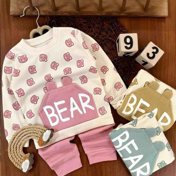 بلوز شلوار کبریتی طرح تدی BEAR