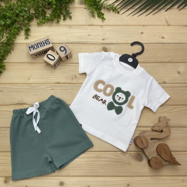 تيشرت شلوارک بيسکوييتي طرح cool bear 3 تيشرت شلوارک بيسکوييتي طرح cool bear - تصویر 3